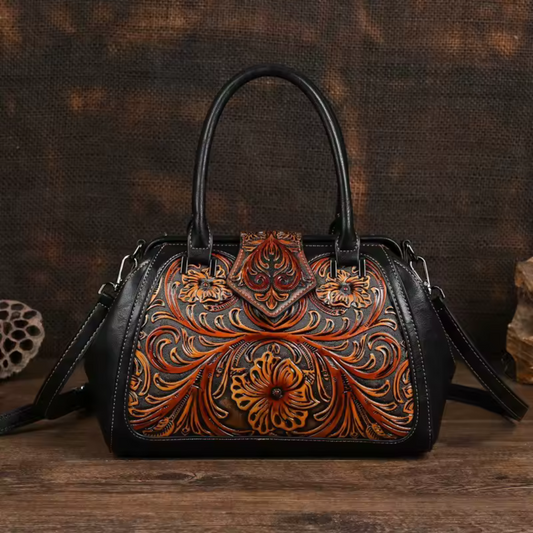 MARGARITA | BORSA A MANO IN PELLE CON INCISIONE