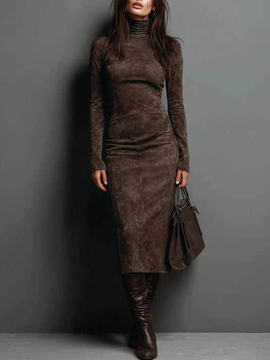 LAILA | ABITO MIDI IN CAMOSCIO