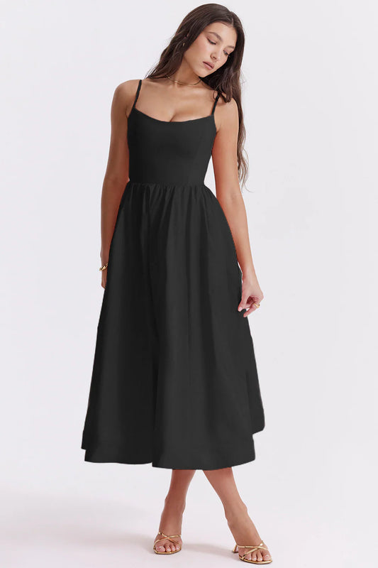 ESTELA | ELEGANTE ABITO MIDI ESTIVO CON CORSETTO