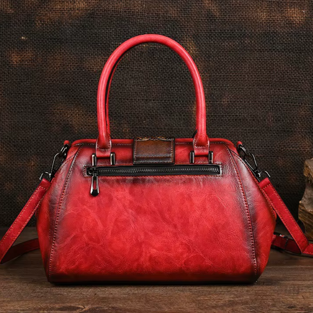 MARGARITA | BOLSO DE MANO DE PIEL CON GRABADO