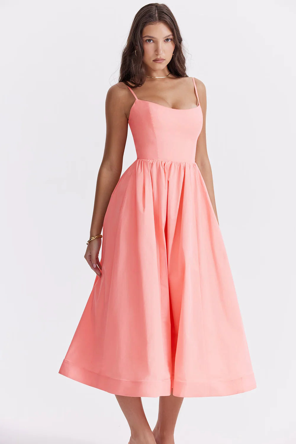 ESTELA | ELEGANTE VESTIDO MIDI DE VERANO CON CORSÉ