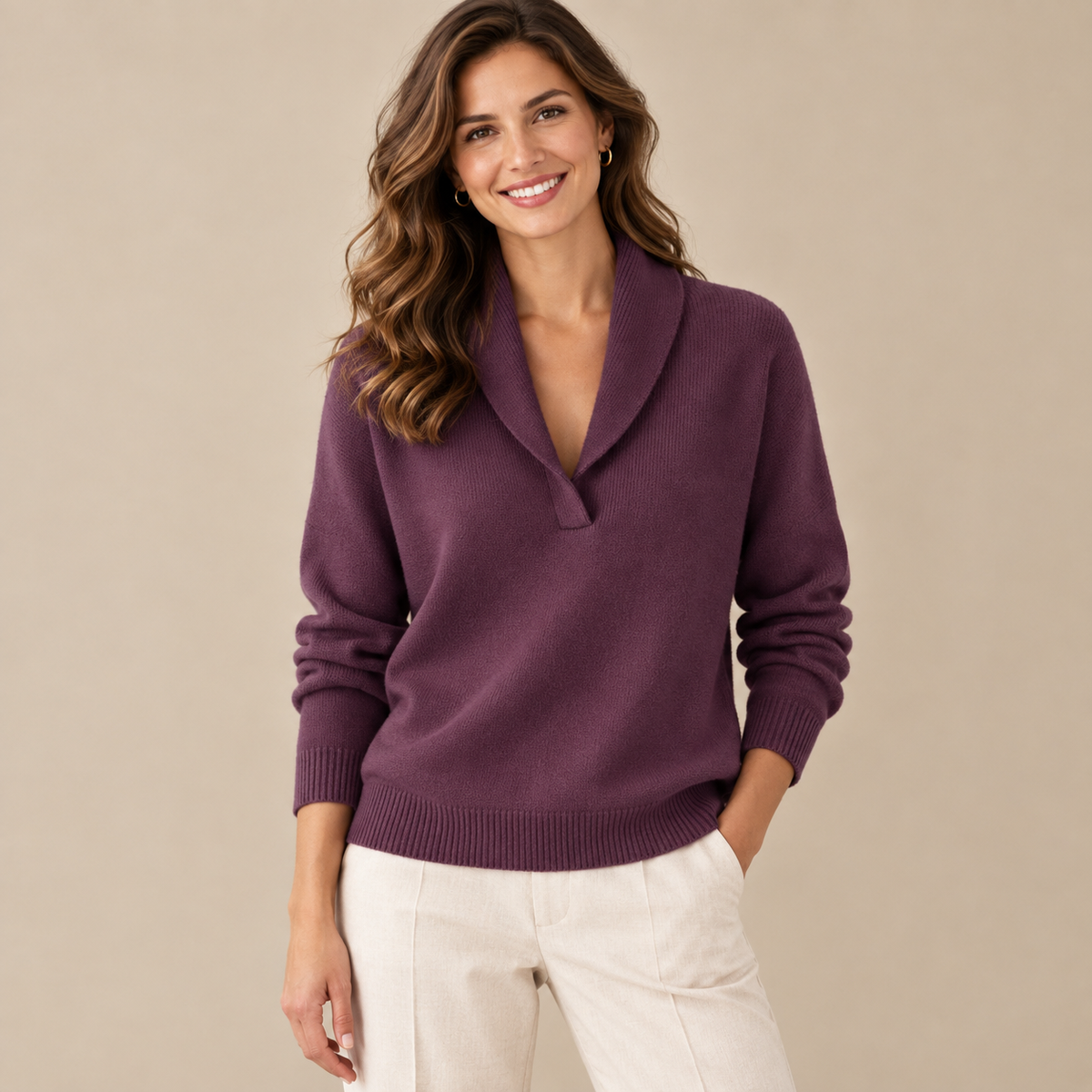 ELISE | MAGLIONE CON SCOLLO A V