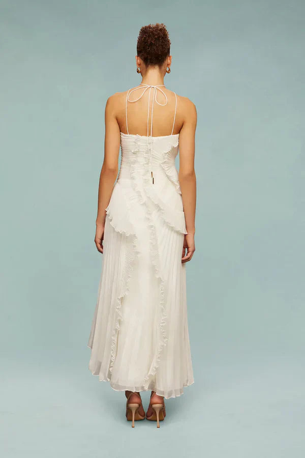 ESTRELLA | VESTIDO CON VOLANTES EN ESPIRAL