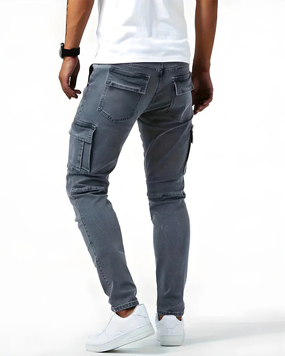 ADRIÁN | PANTALON CARGO MARINO ELASTICO