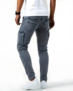 ADRIÁN | PANTALON CARGO MARINO ELASTICO