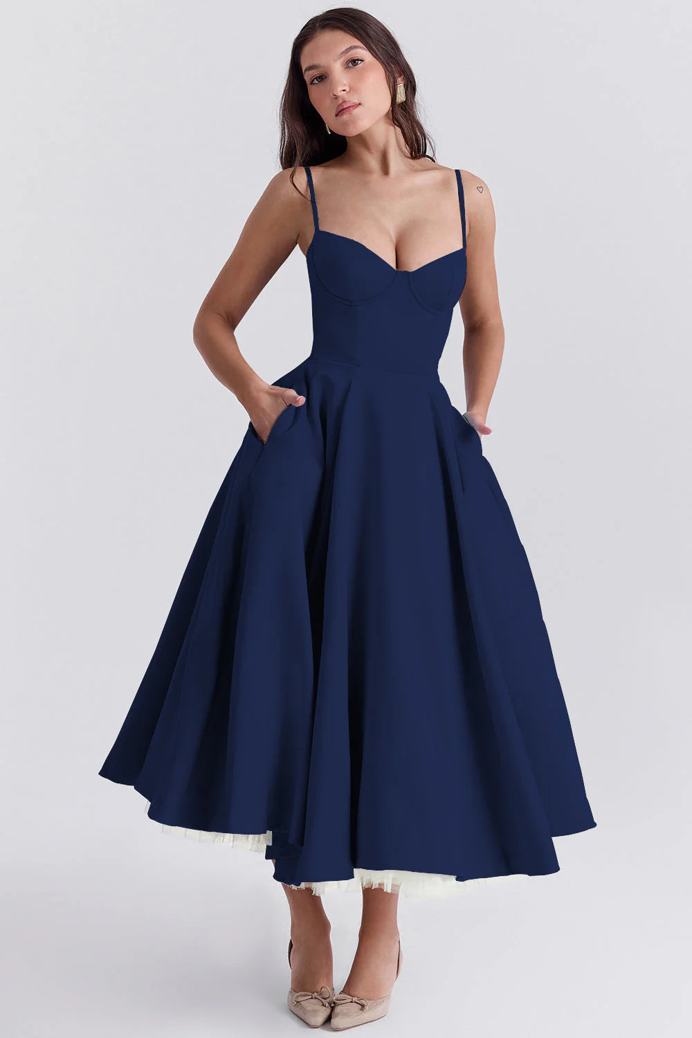 DIANA | VESTIDO MIDI ROMÁNTICO DE VERANO
