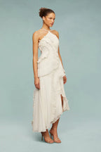 ESTRELLA | VESTIDO CON VOLANTES EN ESPIRAL