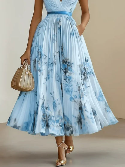 LORENA | ELEGANTE ABITO MIDI CON PLISSÉ ARTISTICO