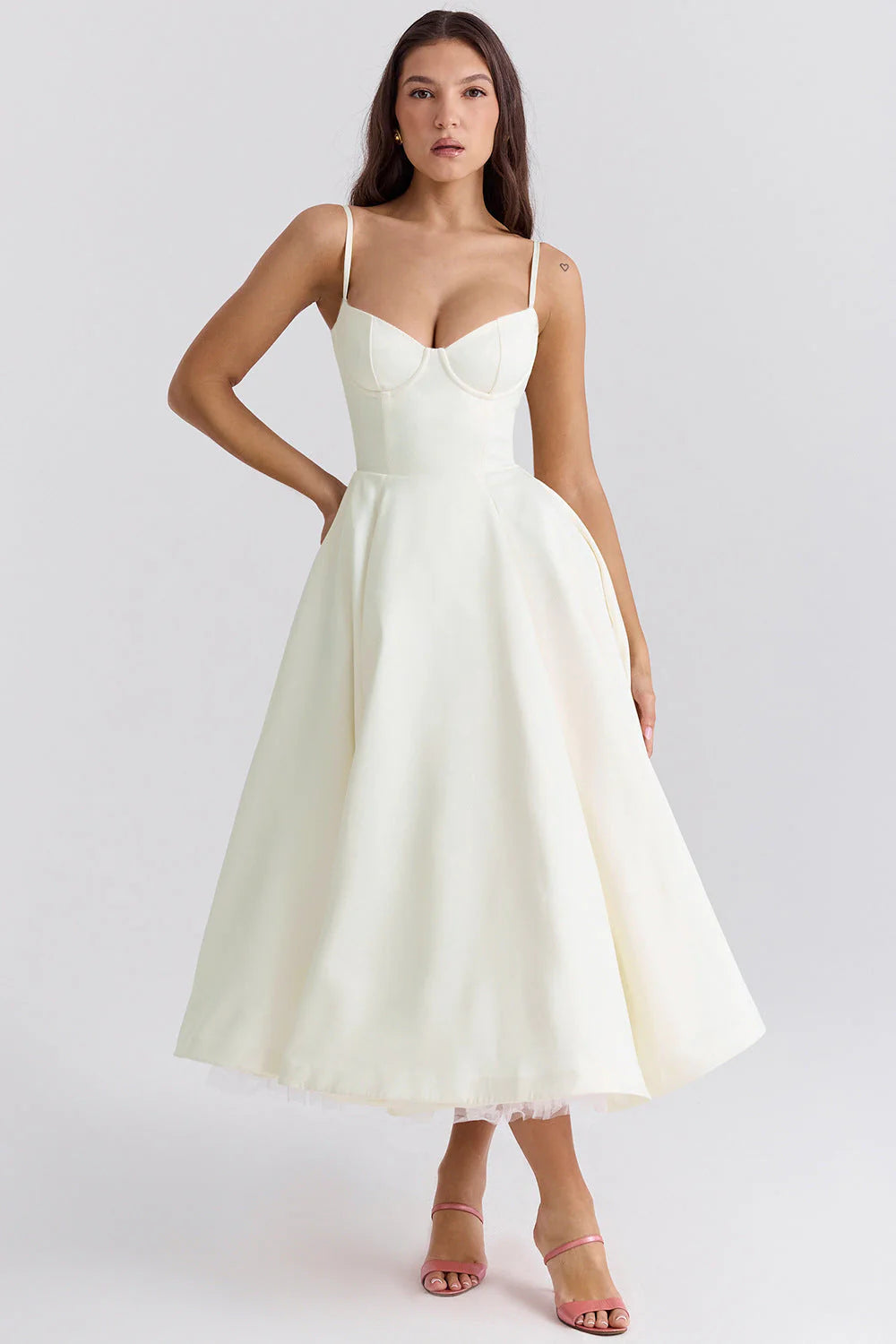 DIANA | VESTIDO MIDI ROMÁNTICO DE VERANO