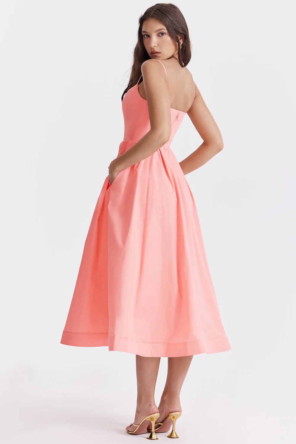 ESTELA | ELEGANTE VESTIDO MIDI DE VERANO CON CORSÉ