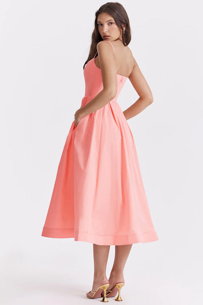 ESTELA | ELEGANTE ABITO MIDI ESTIVO CON CORSETTO