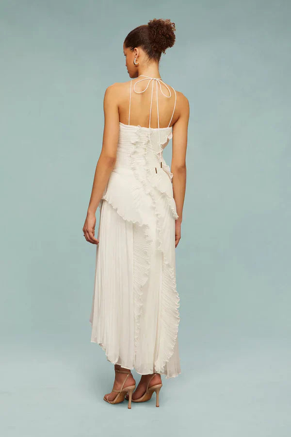 ESTRELLA | VESTIDO CON VOLANTES EN ESPIRAL