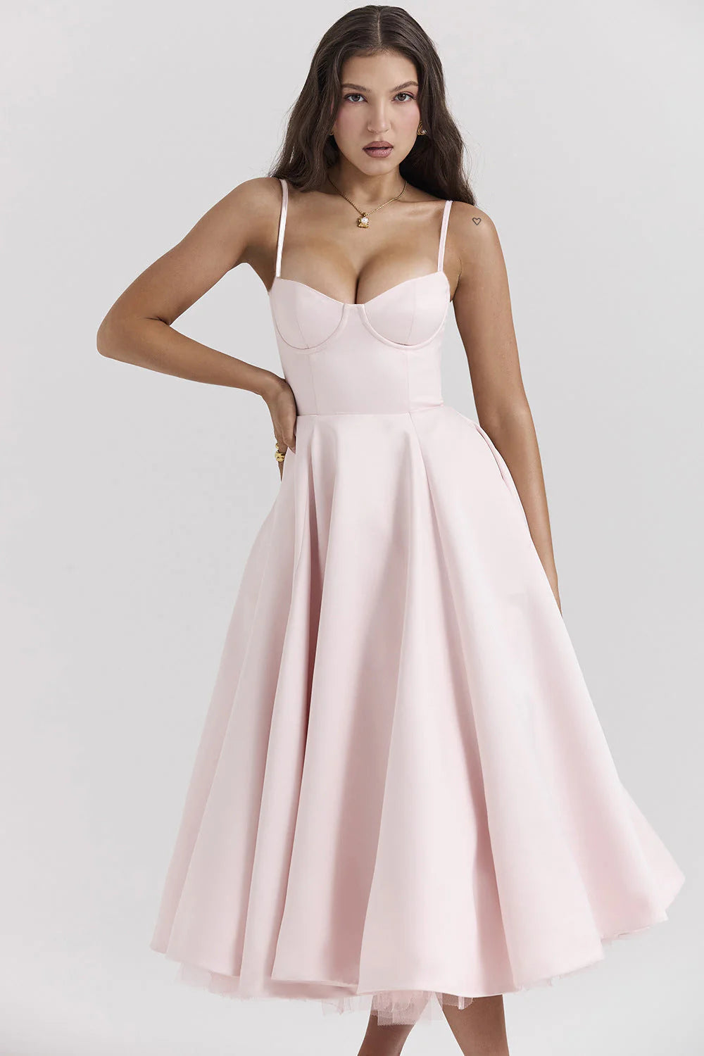 DIANA | VESTIDO MIDI ROMÁNTICO DE VERANO