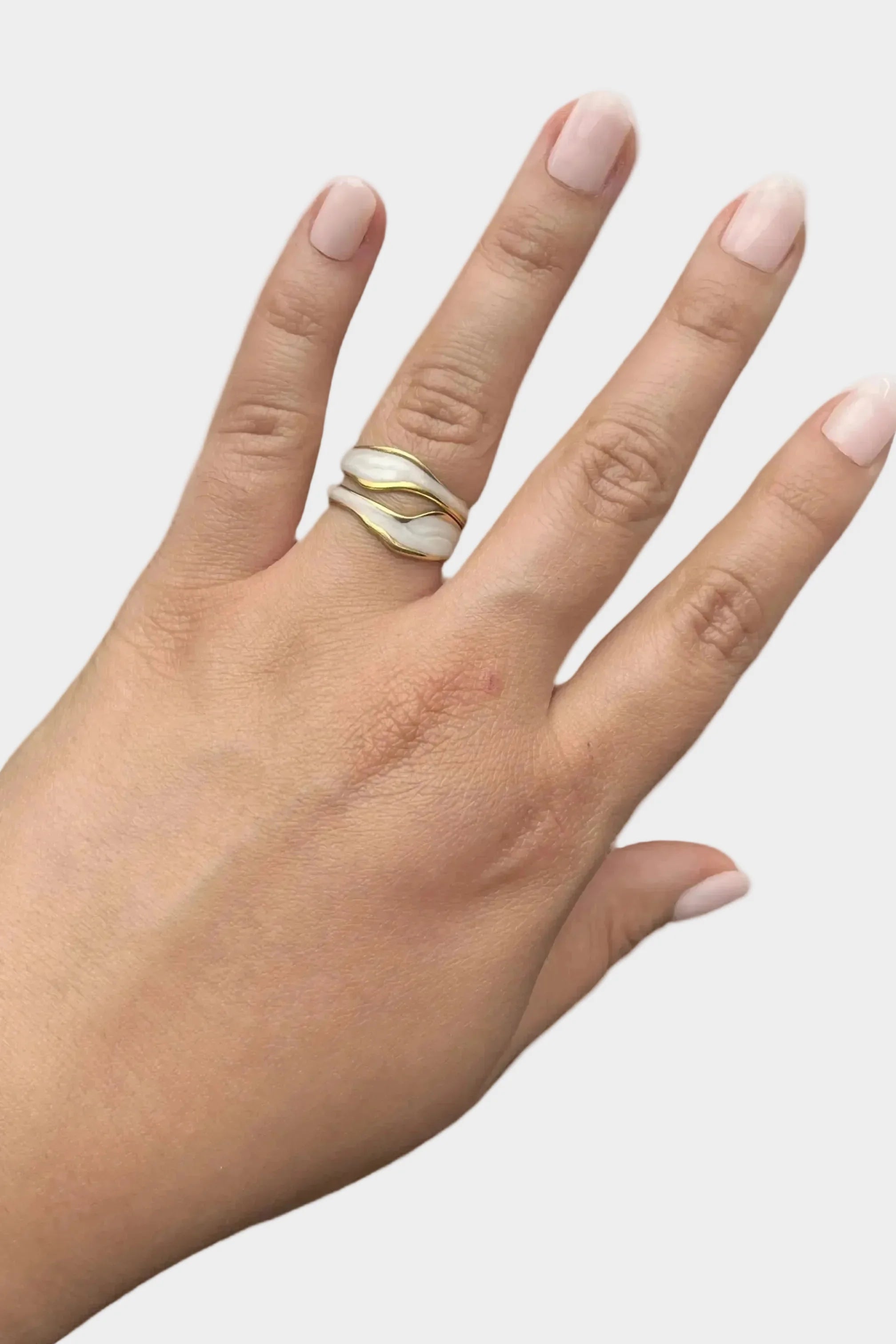 ARIA | ANILLO CON CONTORNO DORADO