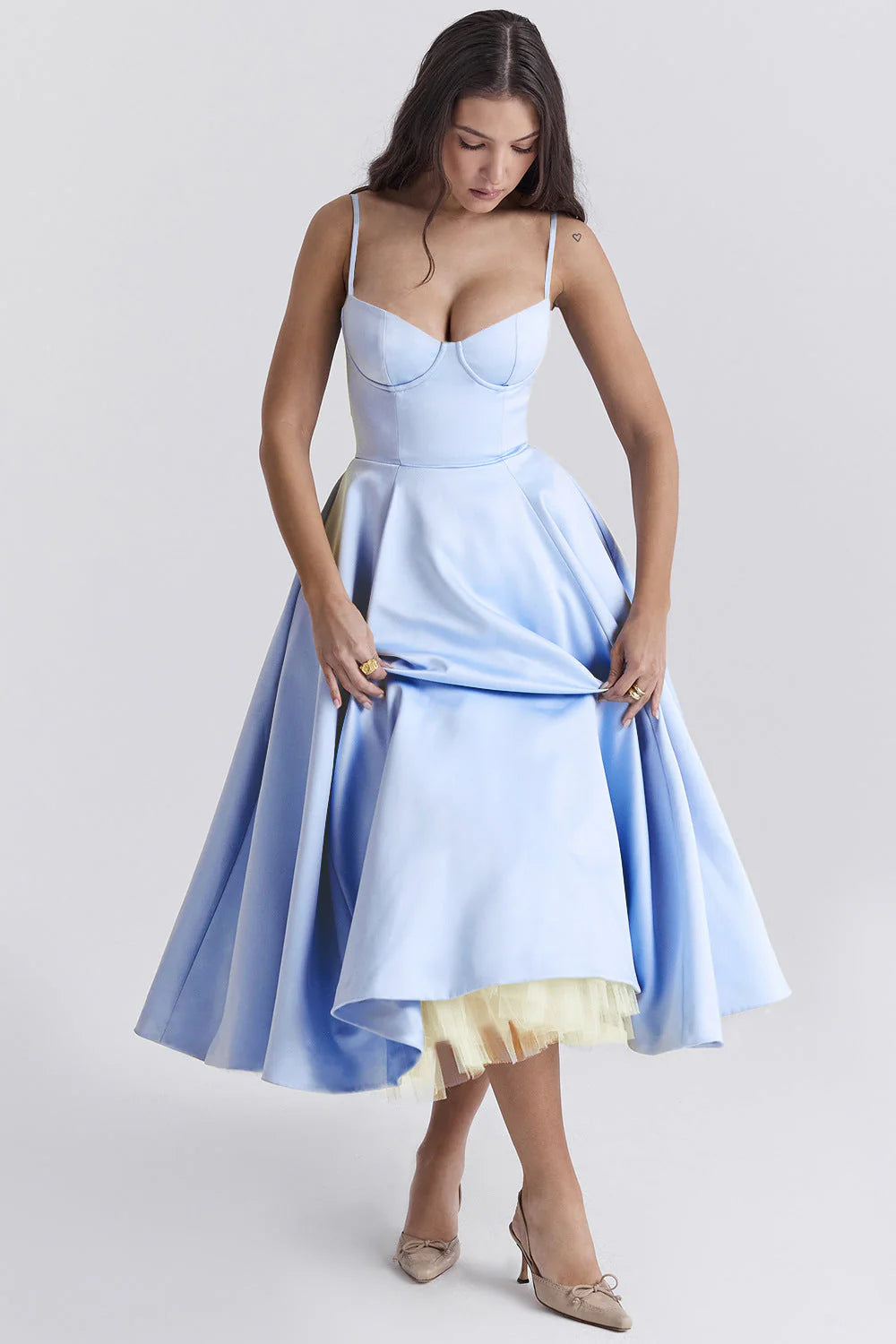 DIANA | VESTIDO MIDI ROMÁNTICO DE VERANO