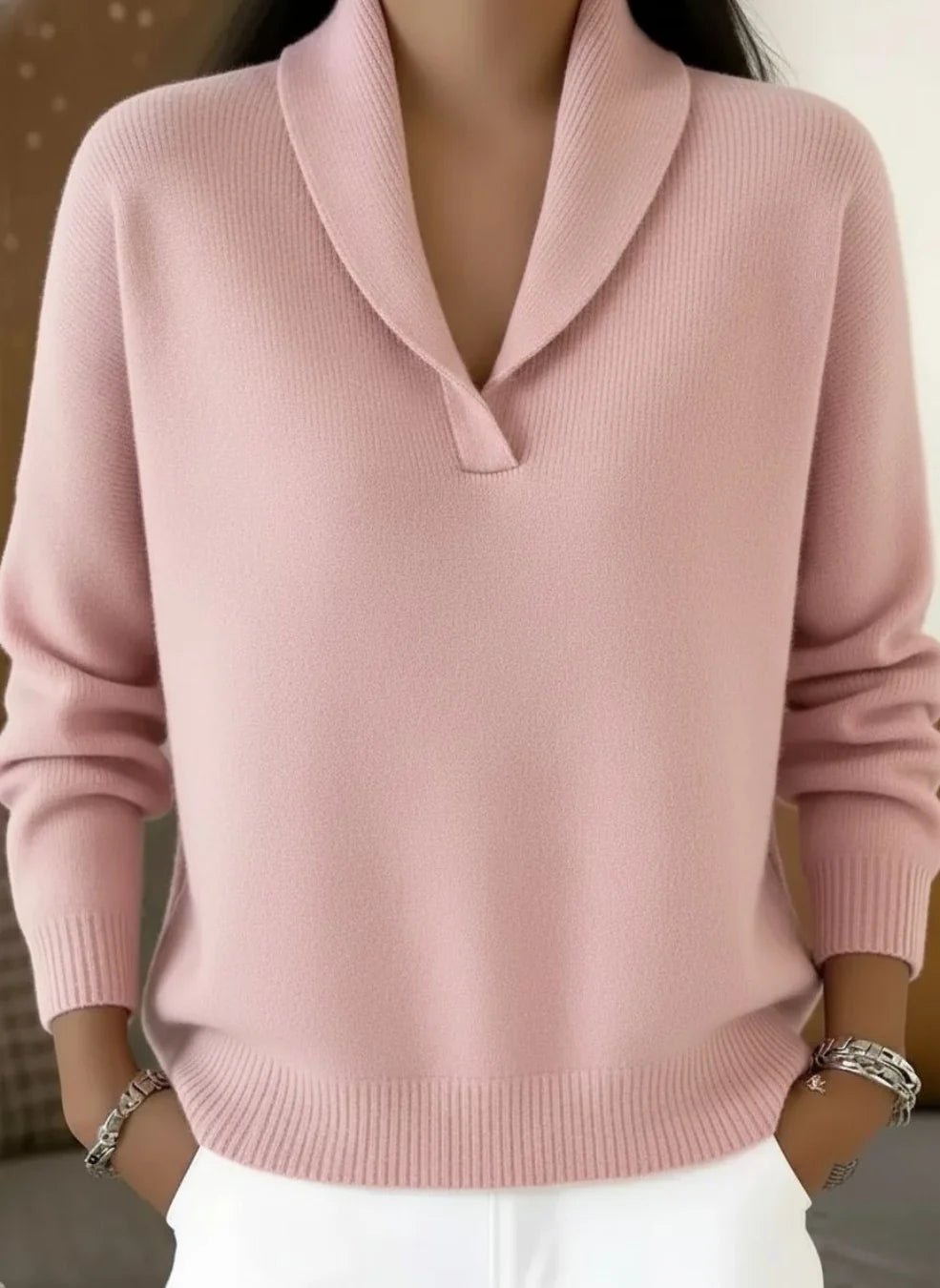 ELISE | MAGLIONE CON SCOLLO A V