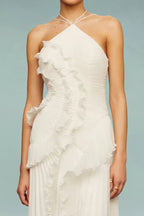 ESTRELLA | VESTIDO CON VOLANTES EN ESPIRAL