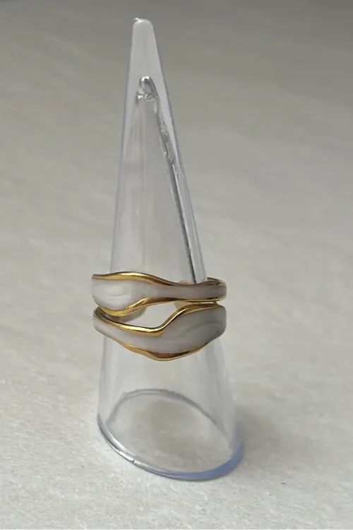 ARIA | ANILLO CON CONTORNO DORADO