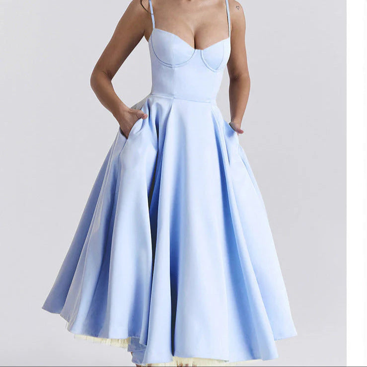 DIANA | VESTIDO MIDI ROMÁNTICO DE VERANO