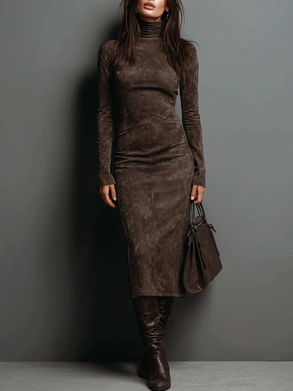 LAILA | ABITO MIDI IN CAMOSCIO