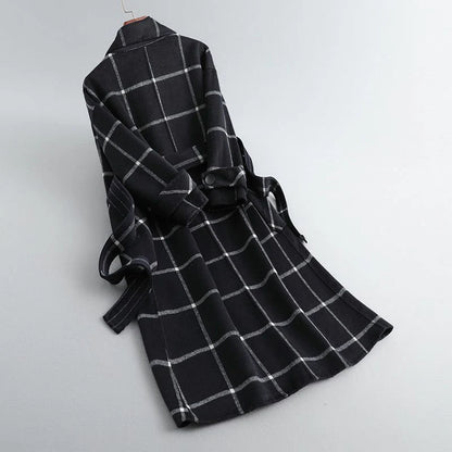 ANA | ELEGANTE CAPPOTTO IN LANA A QUADRI