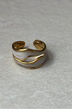 ARIA | ANILLO CON CONTORNO DORADO