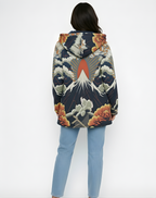 CATALINA | CHAQUETA LUJOSA CON CAPUCHA Y CREMALLERA INSPIRADA EN EL ARTE