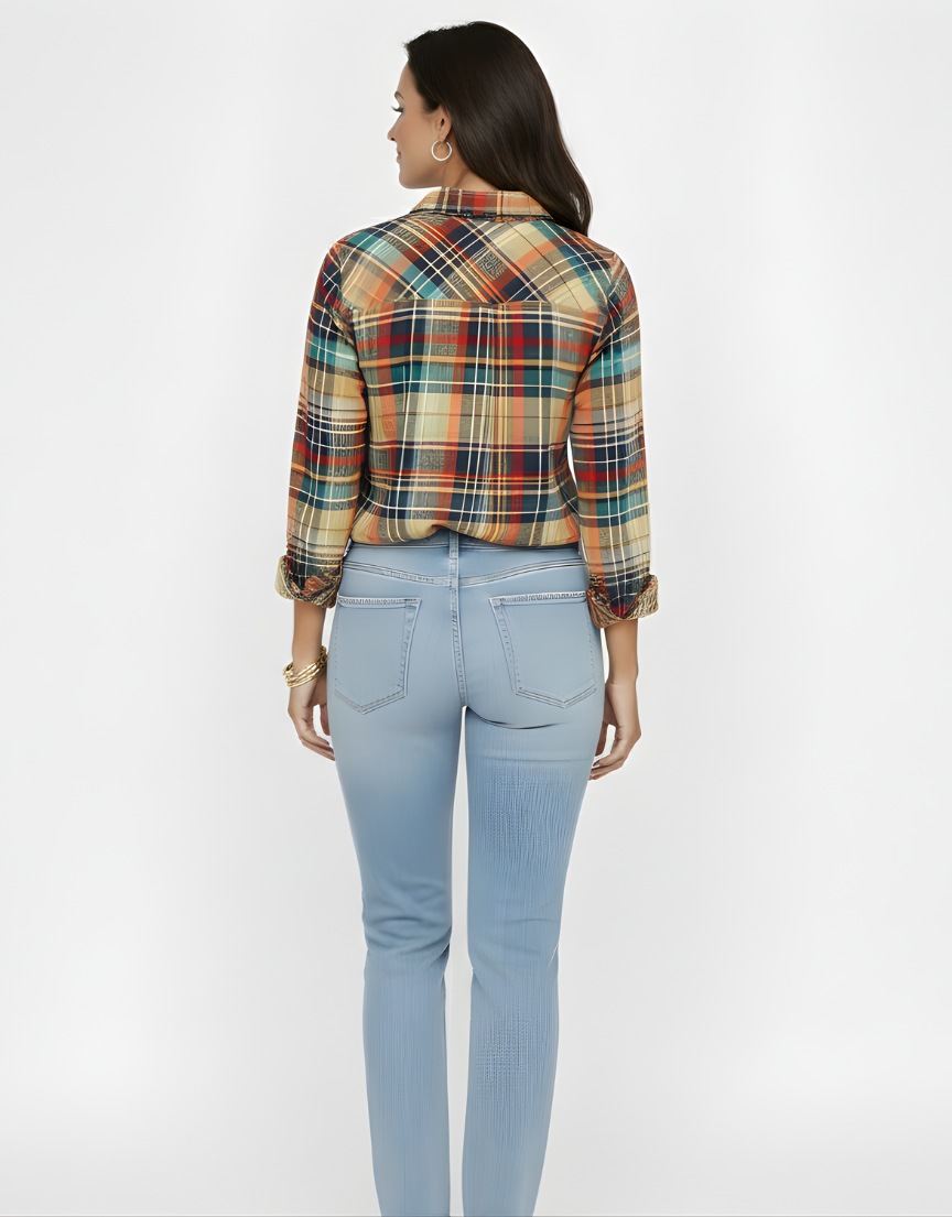 JULIETA | BLUSA DE CUADROS COLORIDOS