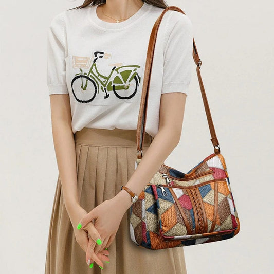 LOLA | BORSA IN PELLE CON MOSAICO