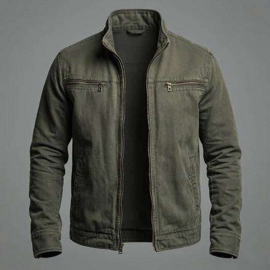 ADÁN | GIACCA VINTAGE IN COTONE CON CHIUSURA ZIP