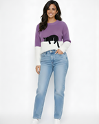 LUNA | SUÉTER CON ESTAMPADO DE GATO
