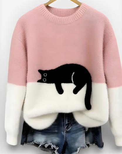 LUNA | SUÉTER CON ESTAMPADO DE GATO