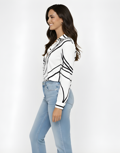 MANUELA | BLUSA CASUAL DE MANGA LARGA VINTAGE