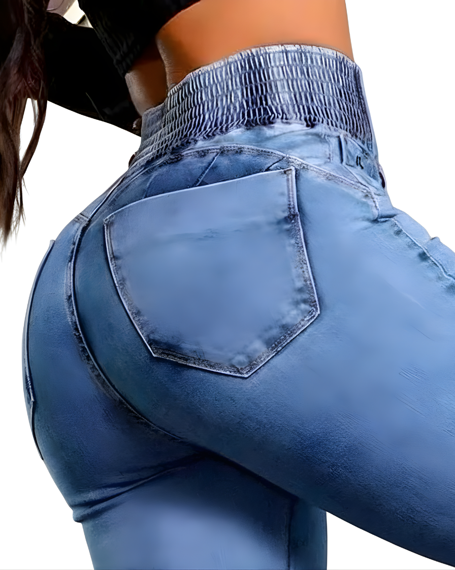 MARTA | VAQUEROS ACAMPANADOS ELÁSTICOS DE CINTURA ALTA