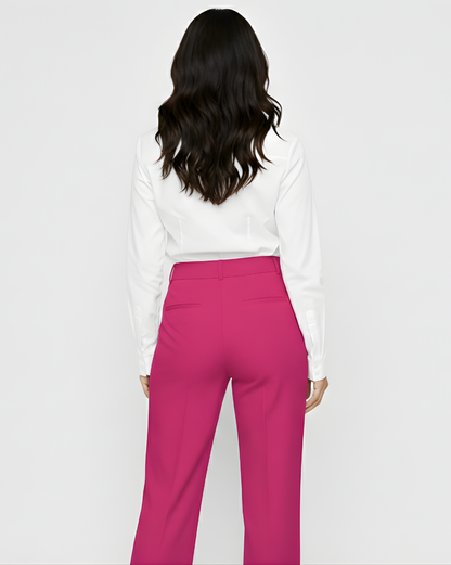 MARTINA| PANTALONES DE TRAJE DE CINTURA ALTA