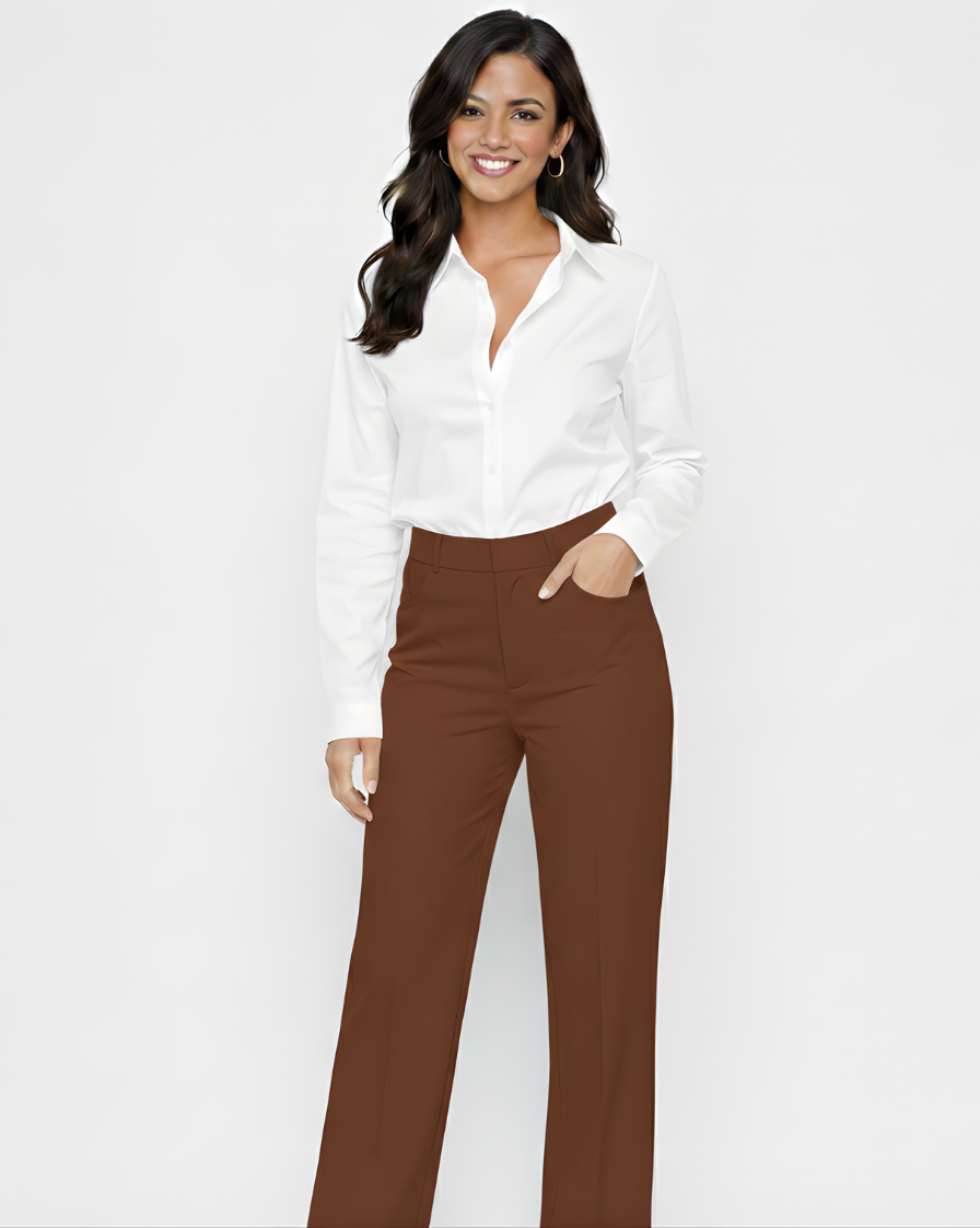 MARTINA| PANTALONES DE TRAJE DE CINTURA ALTA