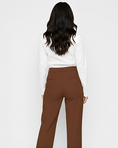 MARTINA| PANTALONES DE TRAJE DE CINTURA ALTA