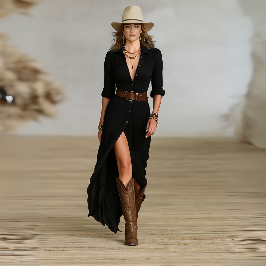 BLANCA | VESTIDO CAMISERO CON CINTURÓN