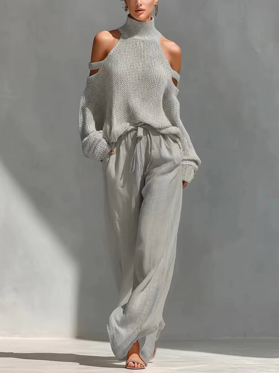 ARI | CONJUNTO DE PUNTO Y LINO A LA MODA