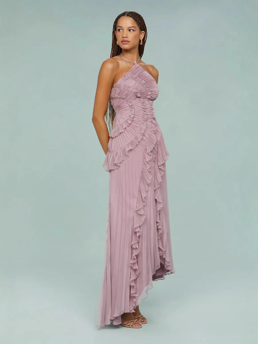 ESTRELLA | VESTIDO CON VOLANTES EN ESPIRAL