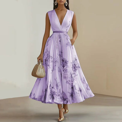 LORENA | ELEGANTE ABITO MIDI CON PLISSÉ ARTISTICO