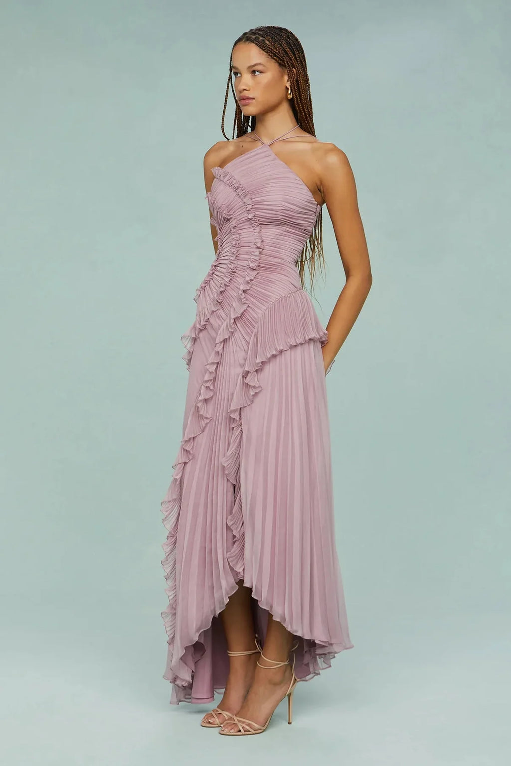 ESTRELLA | VESTIDO CON VOLANTES EN ESPIRAL
