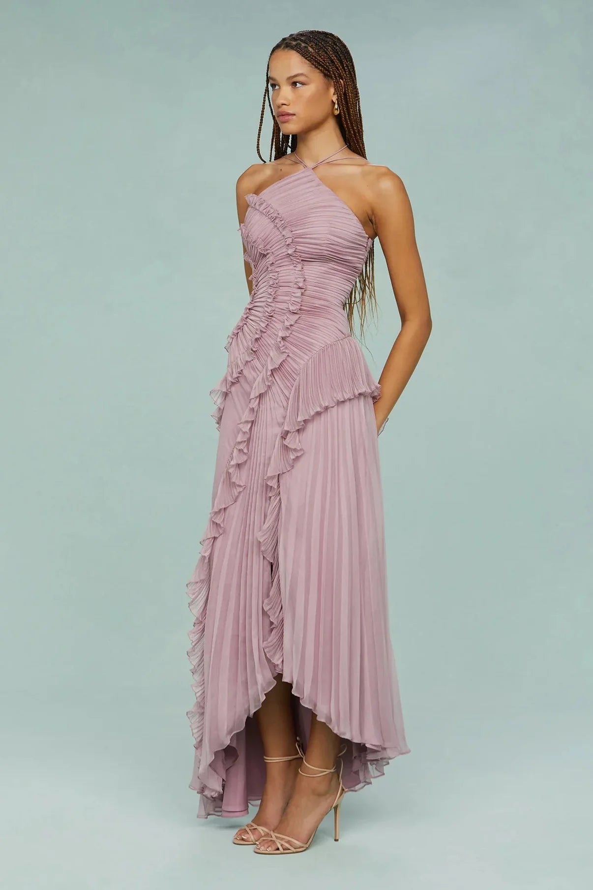 ESTRELLA | VESTIDO CON VOLANTES EN ESPIRAL