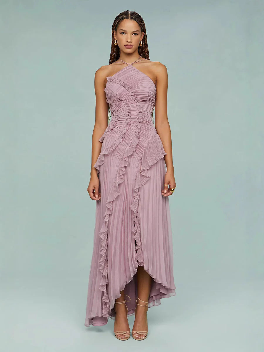 ESTRELLA | VESTIDO CON VOLANTES EN ESPIRAL