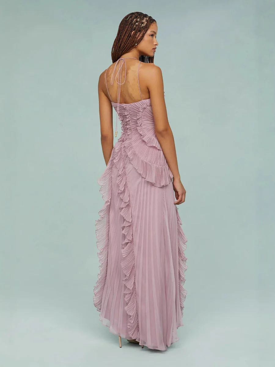 ESTRELLA | VESTIDO CON VOLANTES EN ESPIRAL