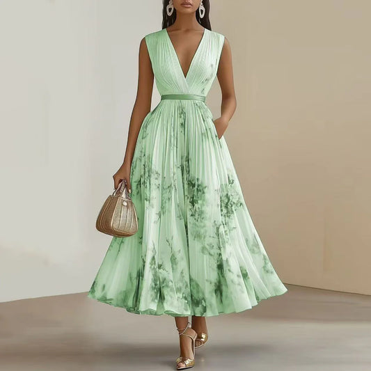 LORENA | ELEGANTE ABITO MIDI CON PLISSÉ ARTISTICO