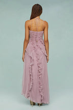 ESTRELLA | VESTIDO CON VOLANTES EN ESPIRAL