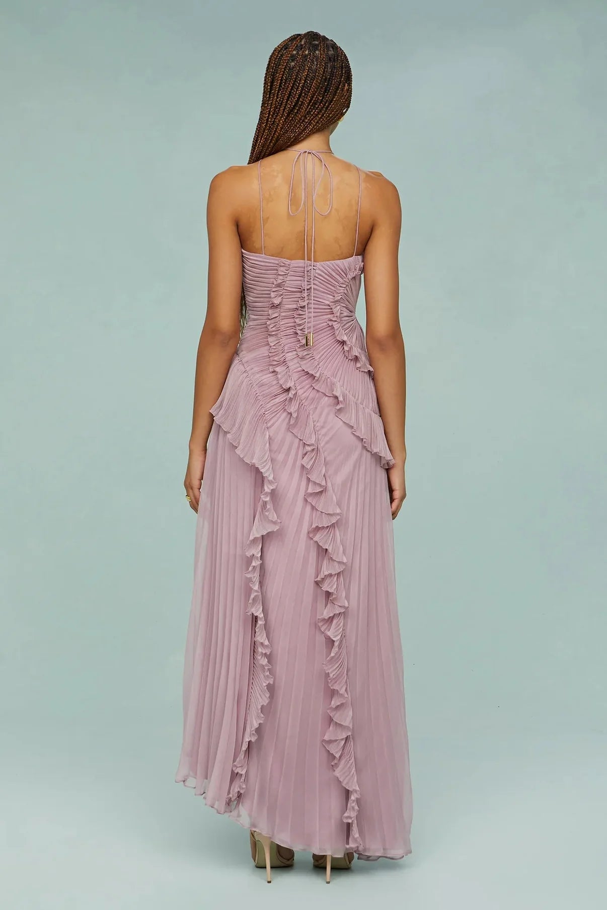 ESTRELLA | VESTIDO CON VOLANTES EN ESPIRAL