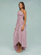 ESTRELLA | VESTIDO CON VOLANTES EN ESPIRAL