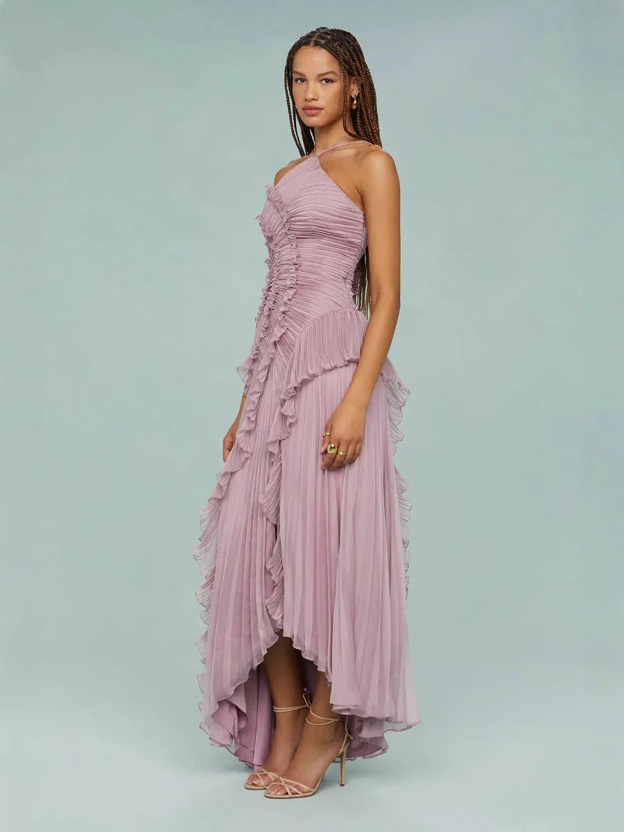 ESTRELLA | VESTIDO CON VOLANTES EN ESPIRAL